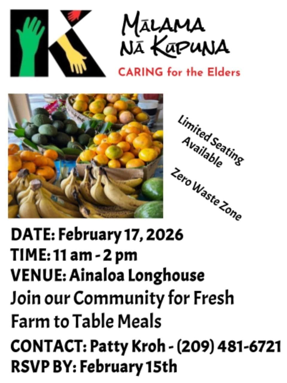 Mālama Nā Kūpuna Farm-to-Table Community Meal