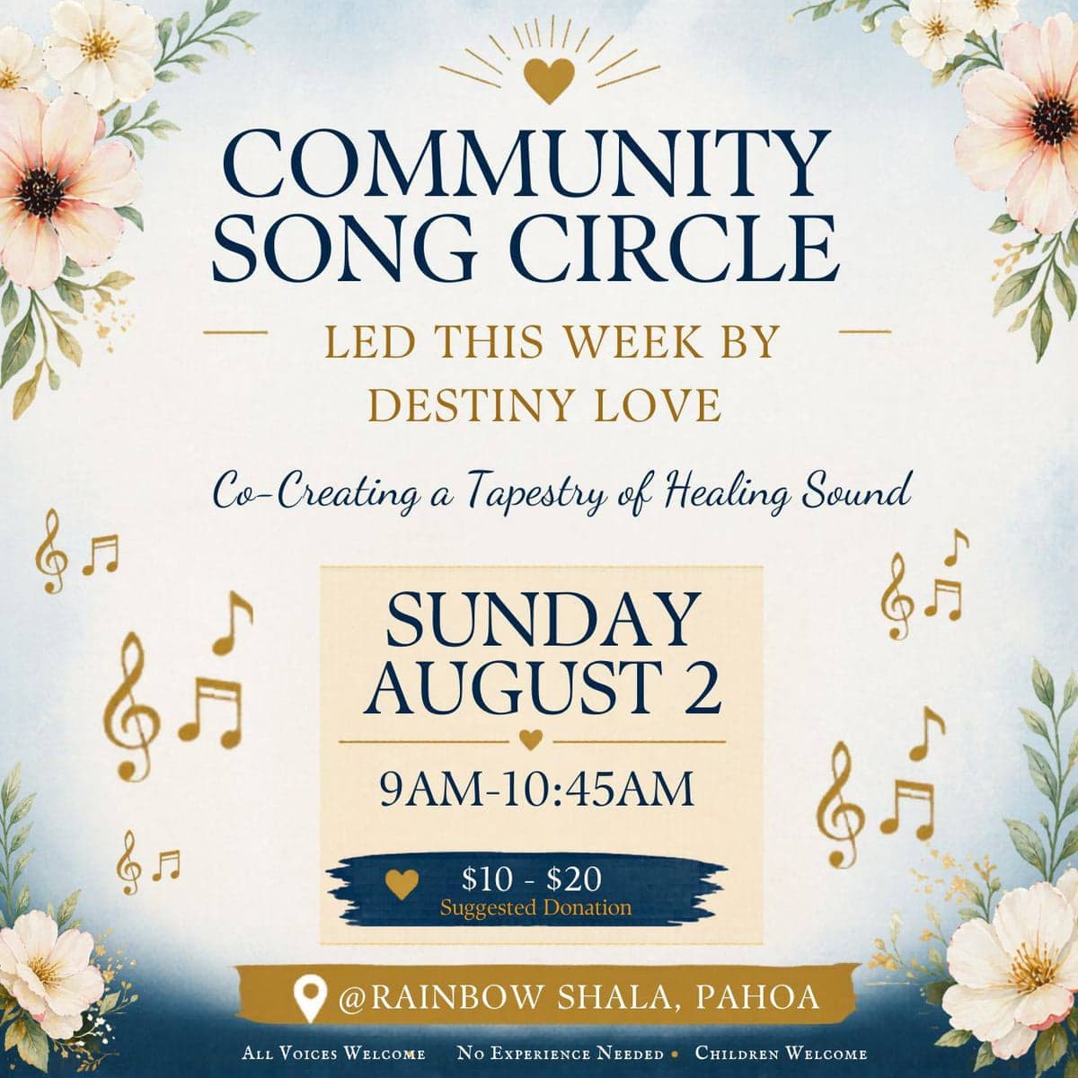 Community Song Circle (Led by Destiny Love)