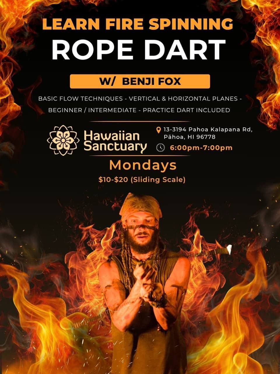 Rope Dart Fire Spinning with Benji Fox