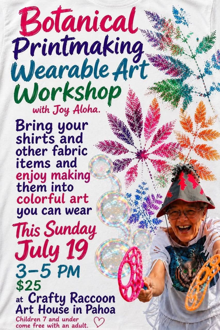 Botanical Printmaking Wearable Art Workshop