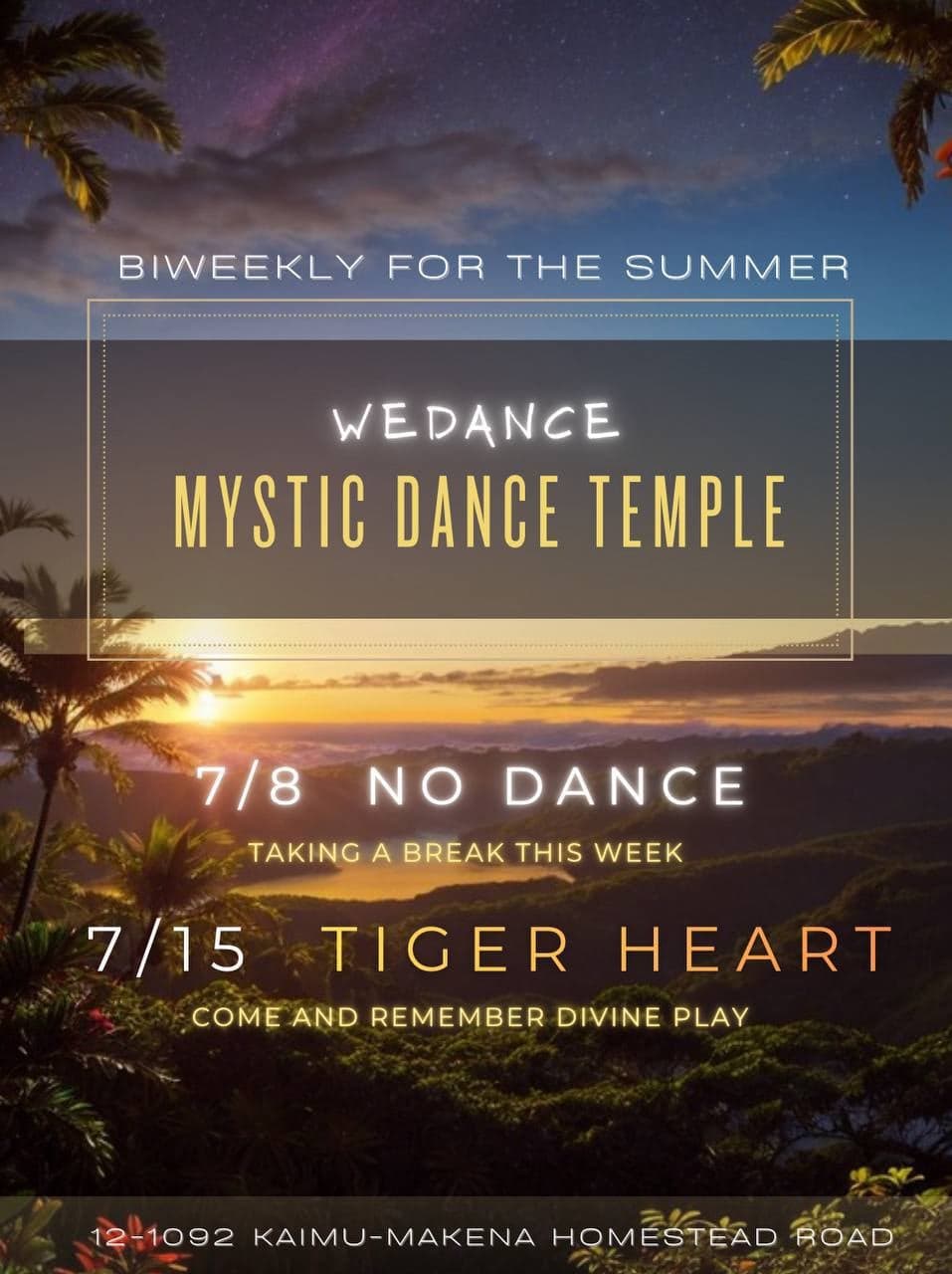 WeDance at Mystic Dance Temple (No Dance)
