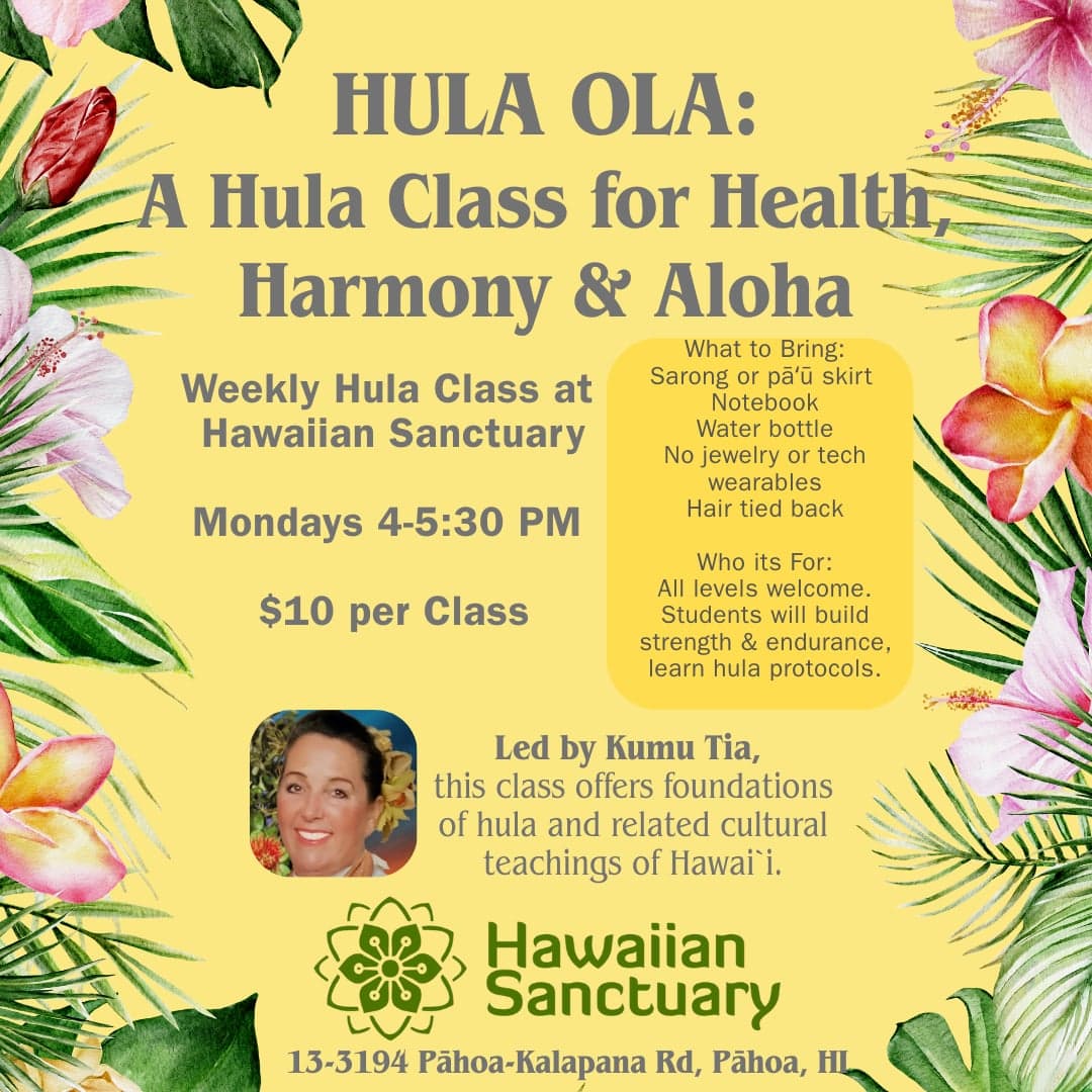 Hula ʻOla – Weekly Hula at Hawaiian Sanctuary